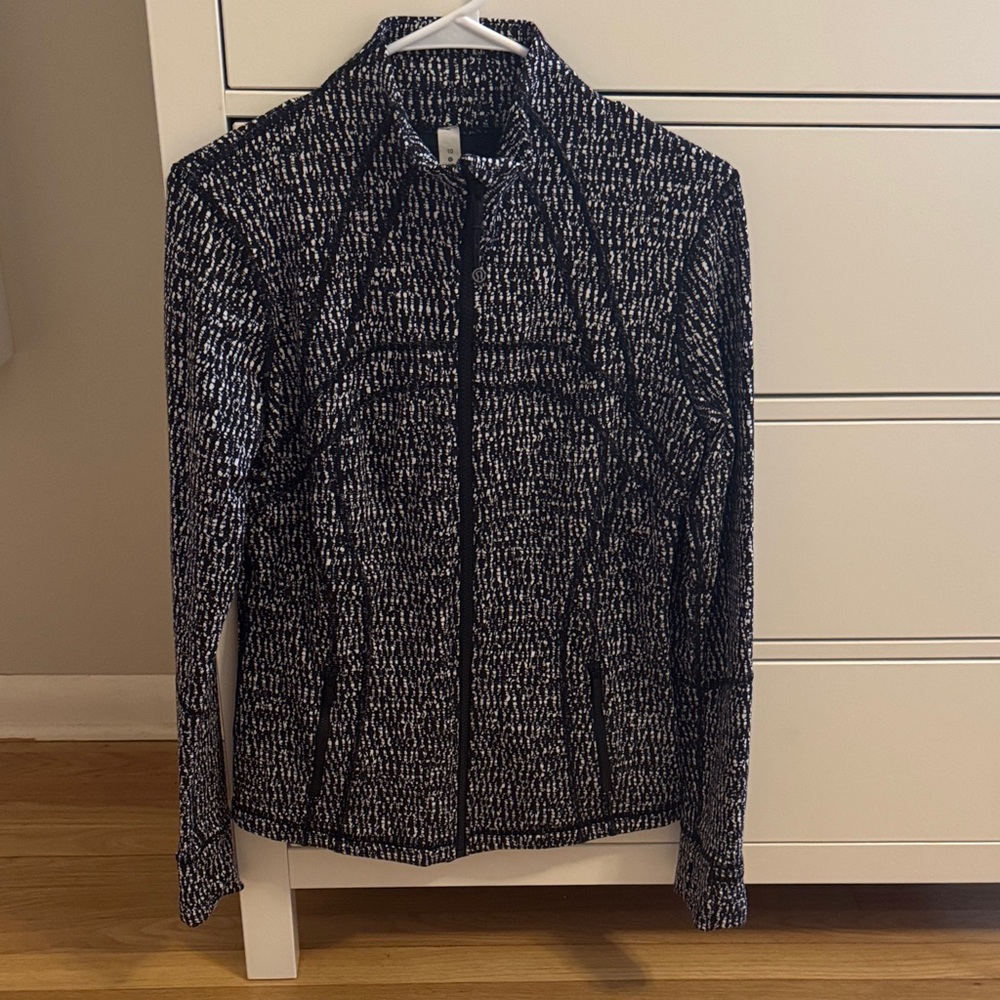 Lululemon Define Black and White zip up